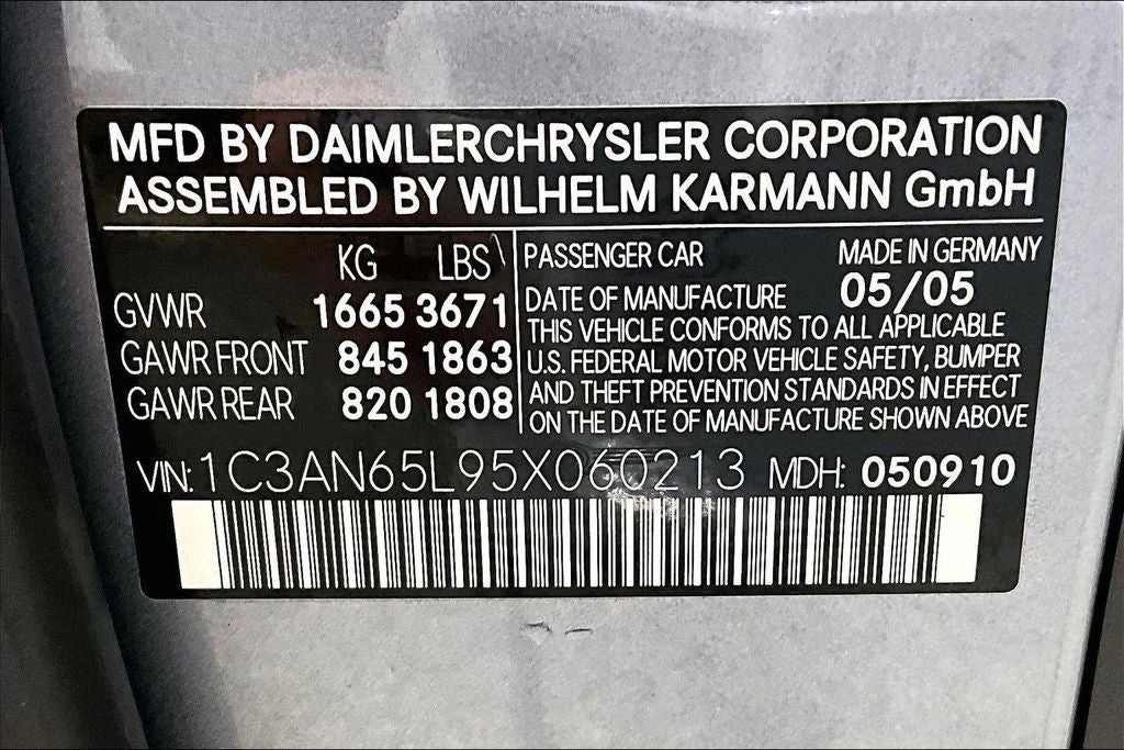 2005 Chrysler Crossfire Limited