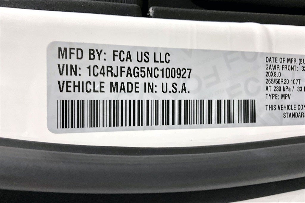 2022 Jeep Grand Cherokee WK Laredo X