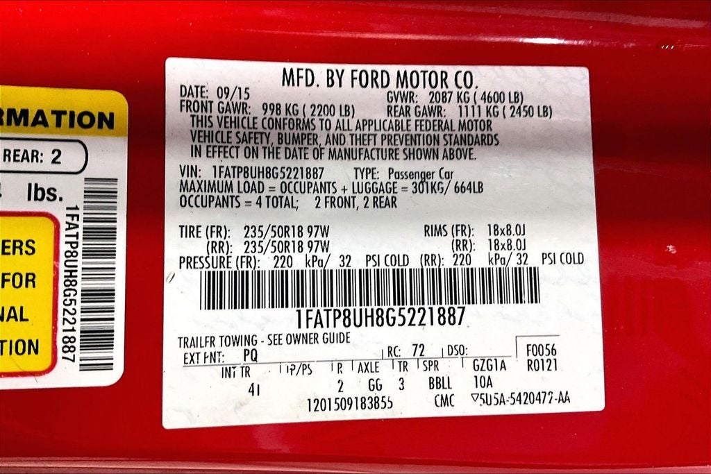 2016 Ford Mustang EcoBoost Premium