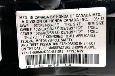 2012 Honda CR-V EX-L