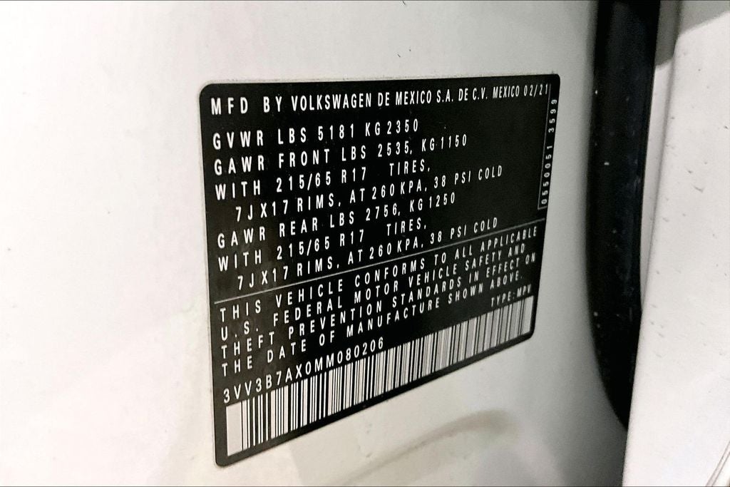 2021 Volkswagen Tiguan 2.0T SE