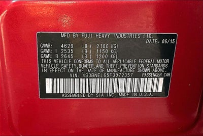 2015 Subaru Legacy 3.6R Limited