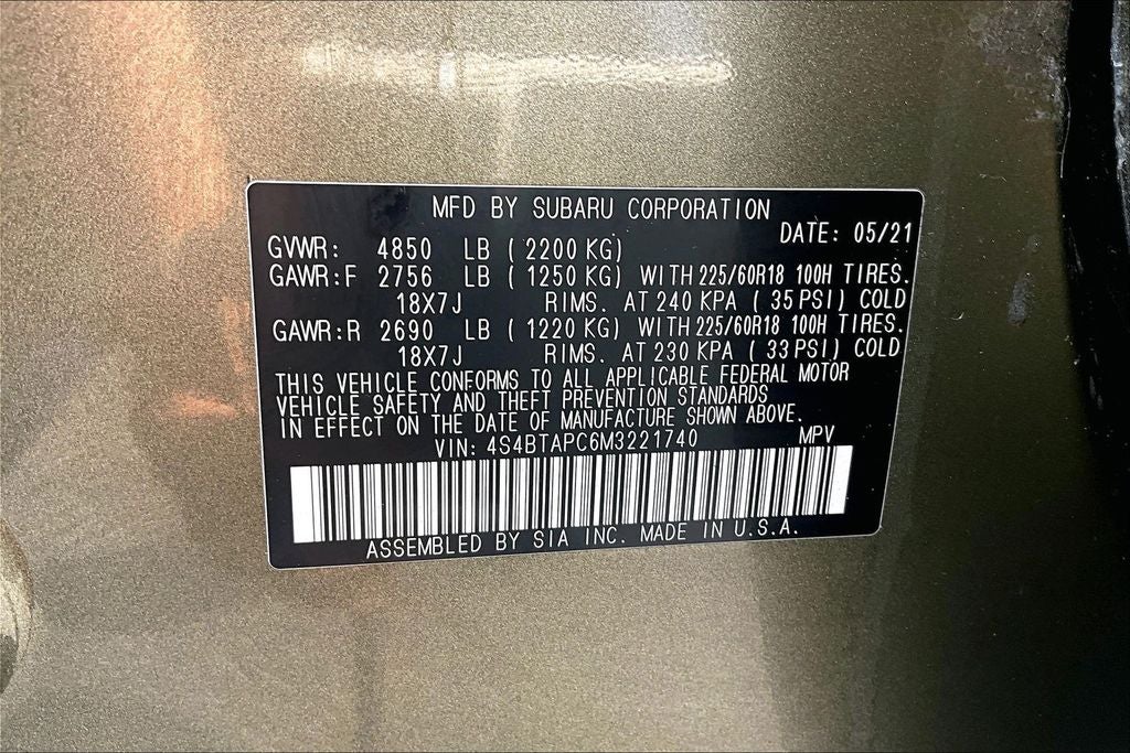 2021 Subaru Outback Touring