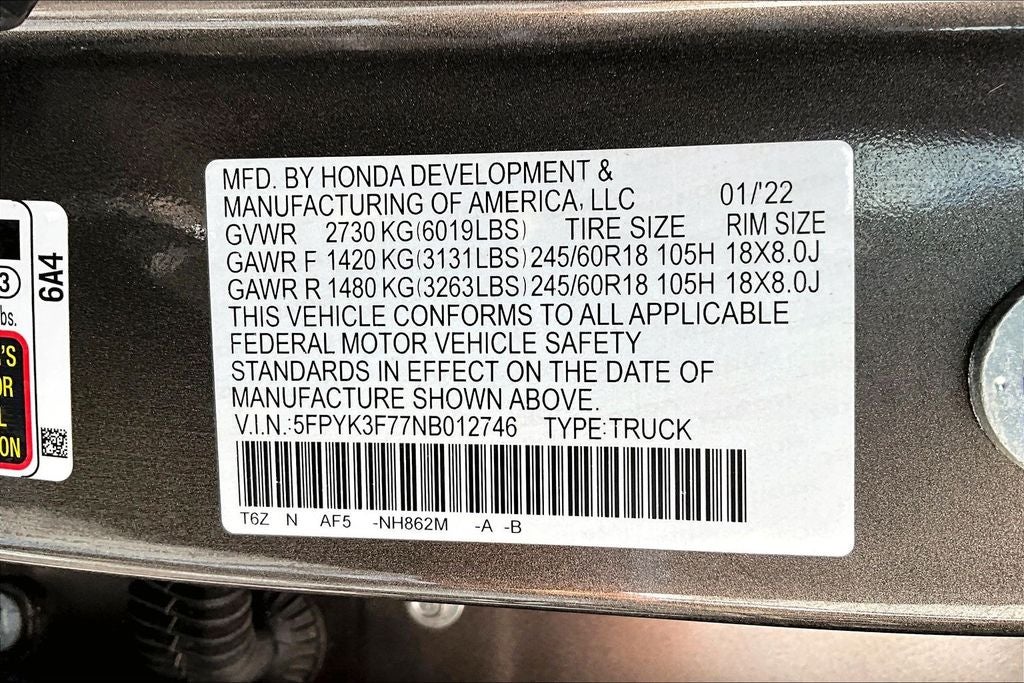 2022 Honda Ridgeline RTL-E