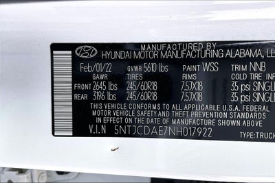 2022 Hyundai Santa Cruz SEL