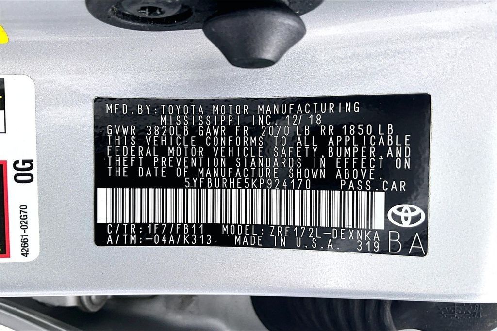 2019 Toyota Corolla LE