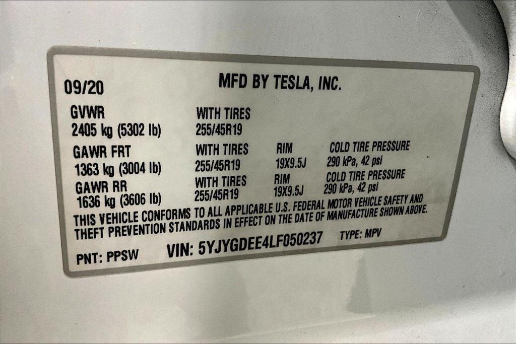 2020 Tesla Model Y Long Range