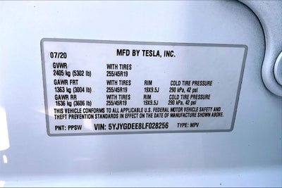 2020 Tesla Model Y Long Range