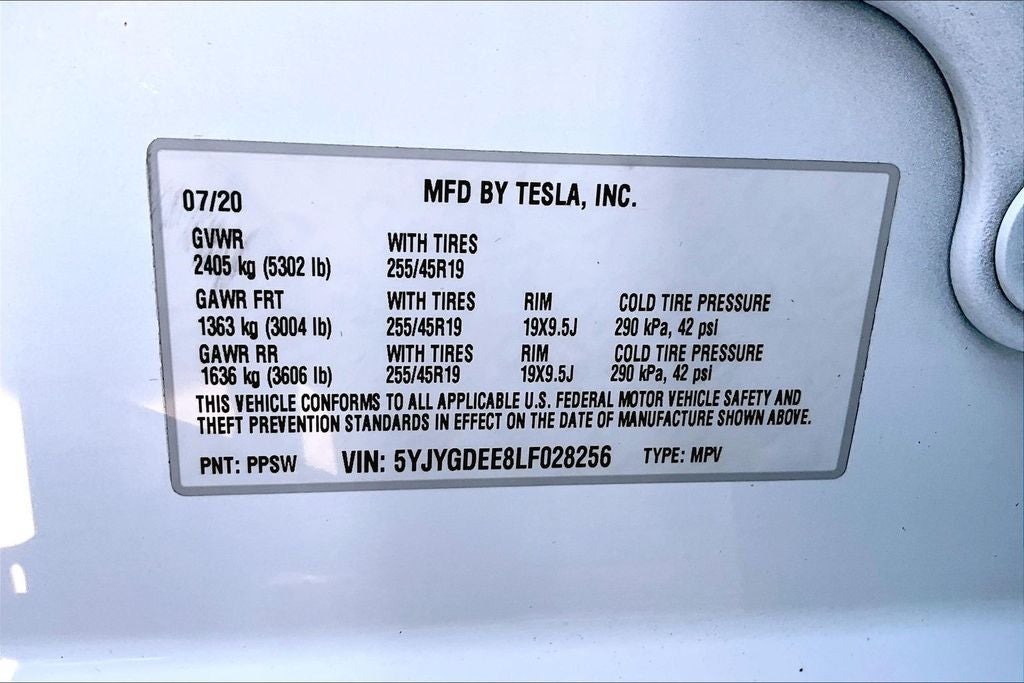 2020 Tesla Model Y Long Range