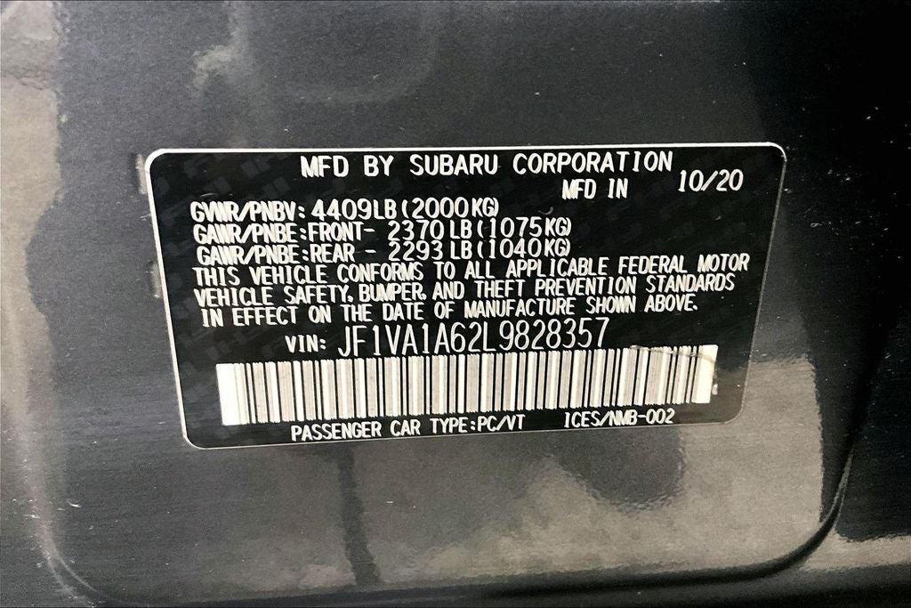 2020 Subaru WRX Base