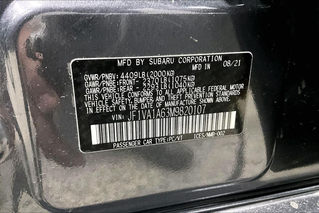 2021 Subaru WRX Base