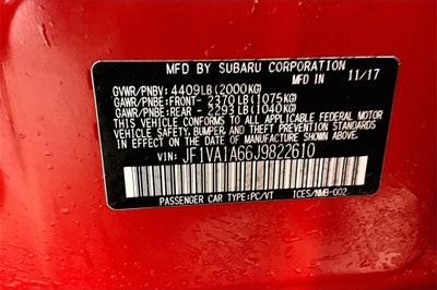 2018 Subaru WRX Base