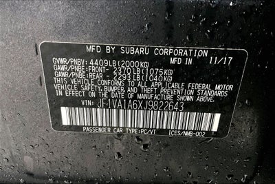 2018 Subaru WRX Base