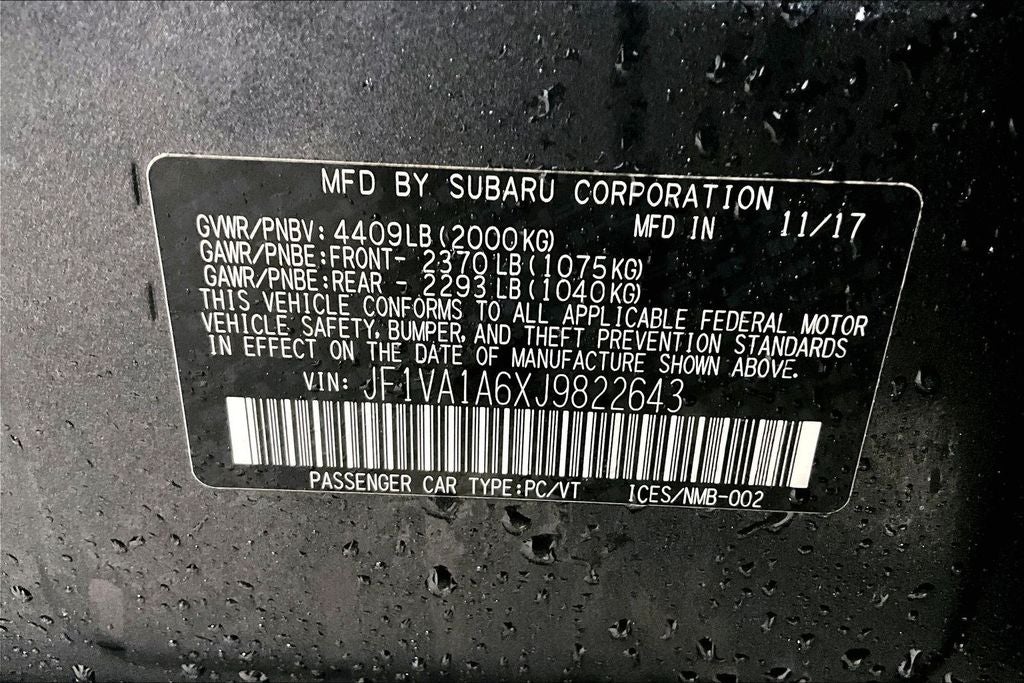 2018 Subaru WRX Base