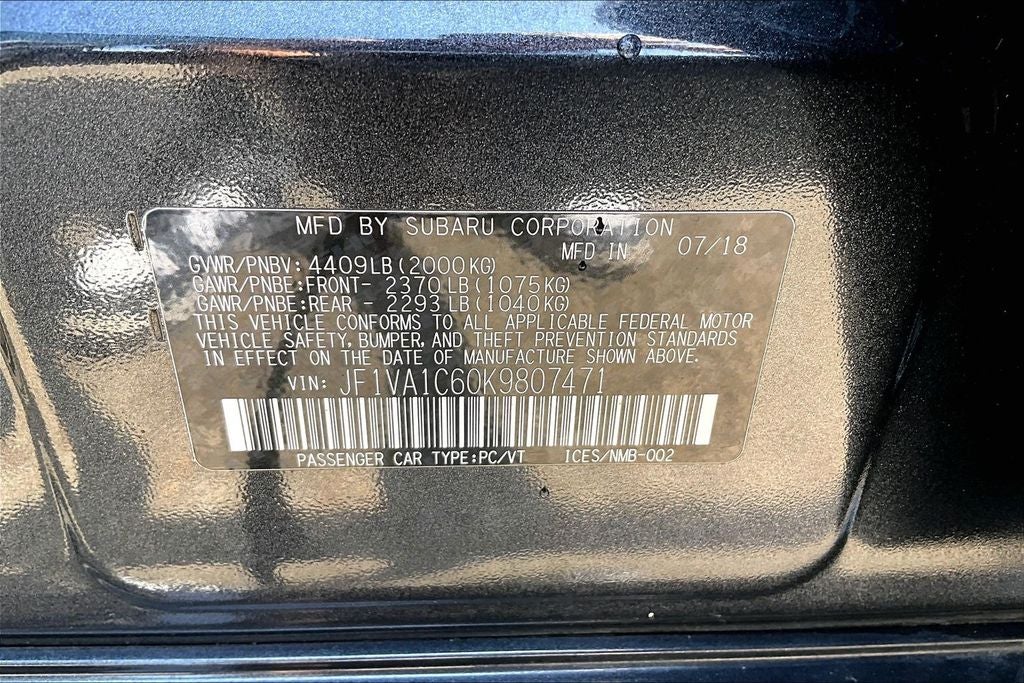 2019 Subaru WRX Premium