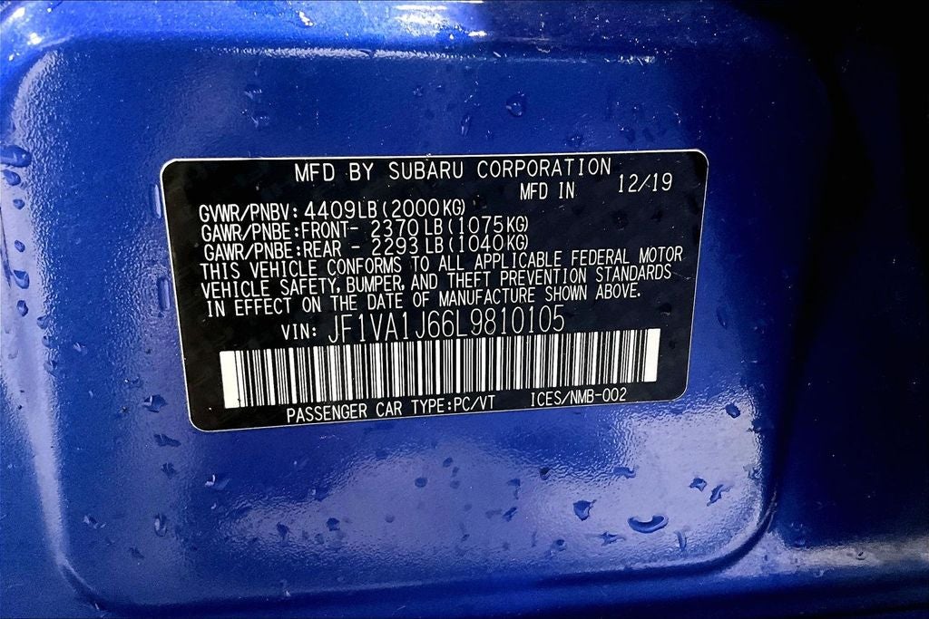 2020 Subaru WRX Limited