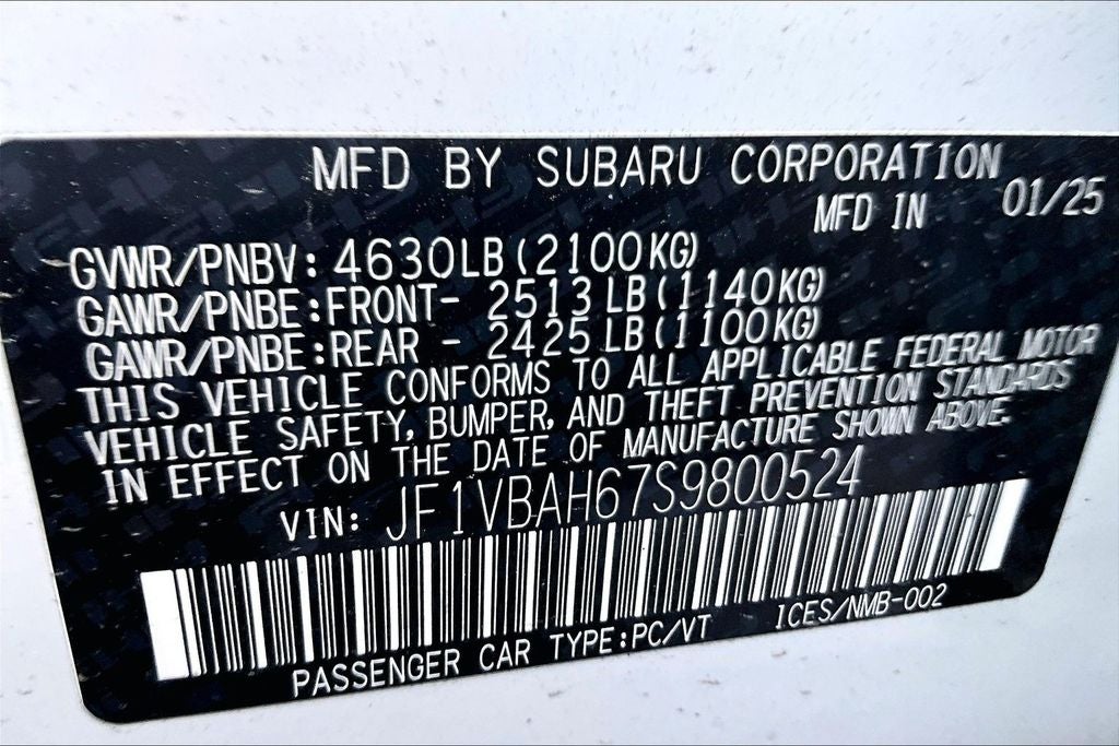 2025 Subaru WRX Premium