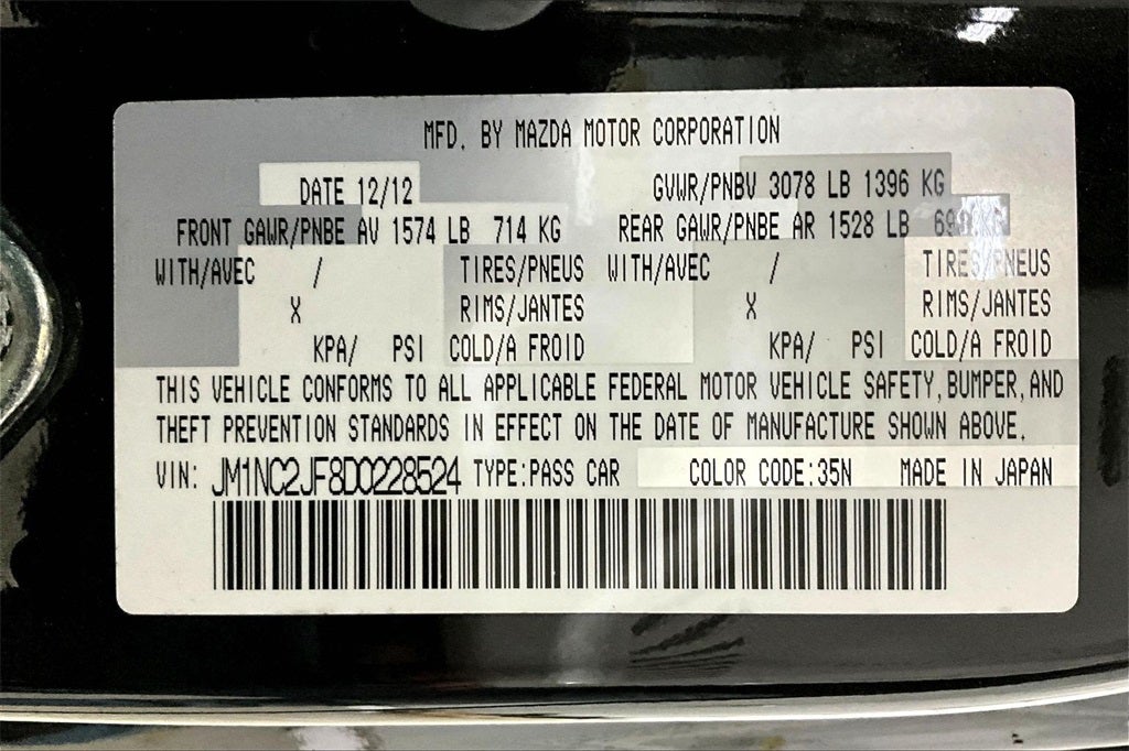 2013 Mazda Mazda MX-5 Miata Sport