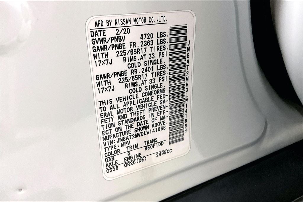 2020 Nissan Rogue SV