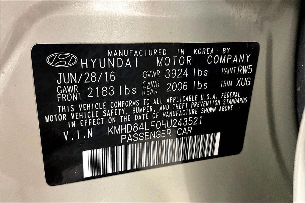 2017 Hyundai Elantra Value Edition