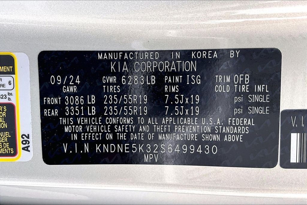 2025 Kia Carnival MPV SX