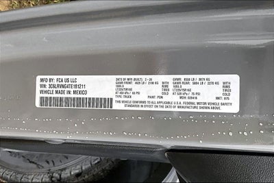 2026 RAM ProMaster Cargo Van Tradesman