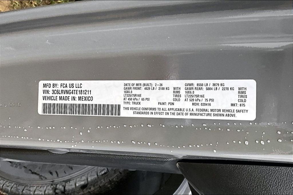 2026 RAM ProMaster Cargo Van Tradesman